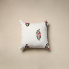 Cotton sanganeri cushion cover (16 x 16 in) 55 - handcrafted
