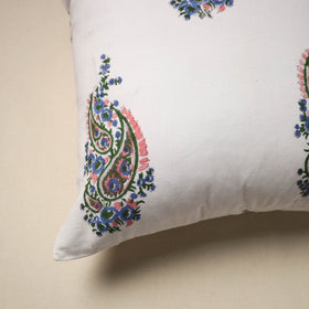 Cotton sanganeri cushion cover (16 x 16 in) 59 - handcrafted