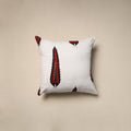 Cotton sanganeri cushion cover (16 x 16 in) 60 - handcrafted