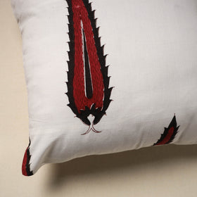 Cotton sanganeri cushion cover (16 x 16 in) 60 - handcrafted