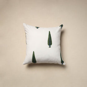 Cotton sanganeri cushion cover (16 x 16 in) 75 - handcrafted