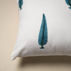 Cotton sanganeri cushion cover (16 x 16 in) 91 - handcrafted