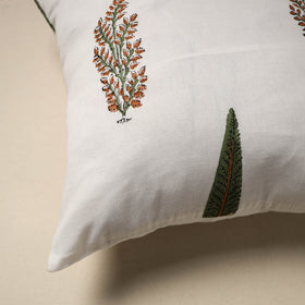 Cotton sanganeri cushion cover (16 x 16 in) 92 - handcrafted