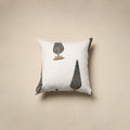 Cotton sanganeri cushion cover (16 x 16 in) 98 - handcrafted
