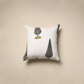 Cotton sanganeri cushion cover (16 x 16 in) 98 - handcrafted