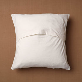 Buy White Block Print Cotton Sanganeri Cushion Cover