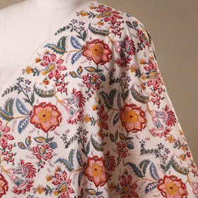 White - cotton sanganeri fabric 06 - handcrafted