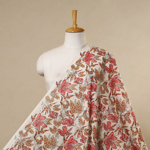 White - cotton sanganeri fabric 10 - handcrafted