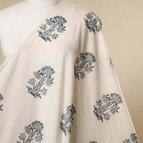 White - cotton sanganeri fabric 10 - handcrafted