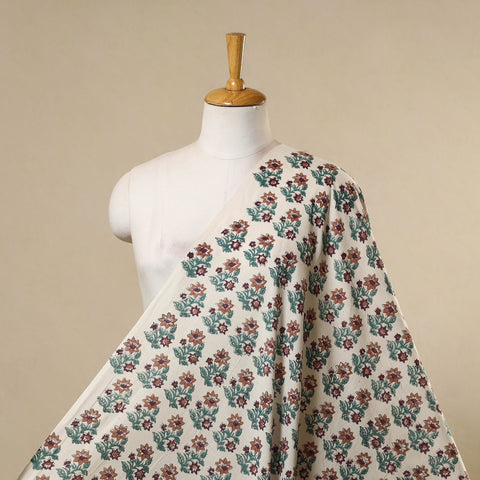 White - cotton sanganeri fabric 31 - handcrafted