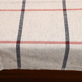 White - cotton single handloom bed cover (90 x 60 in) 74