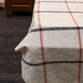 White - cotton single handloom bed cover (90 x 60 in) 74