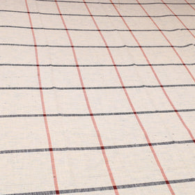 White - cotton single handloom bed cover (90 x 60 in) 74