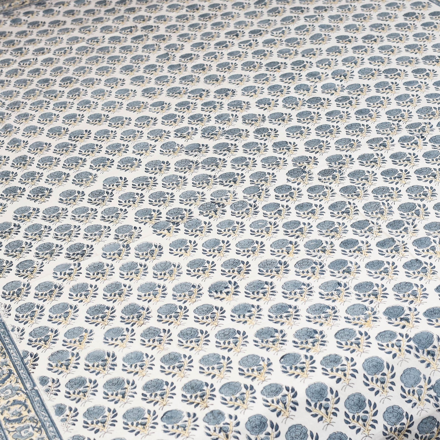 White - cotton single sanganeri bed sheet (90 x 60 in) 41