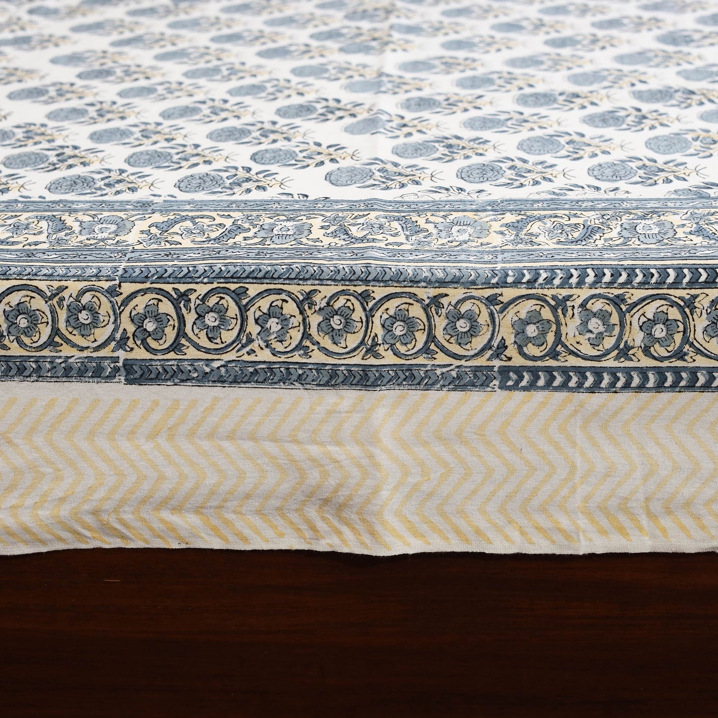 White - cotton single sanganeri bed sheet (90 x 60 in) 41