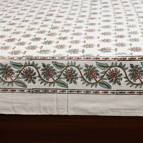 White - cotton single sanganeri bed sheet (90 x 60 in) 44