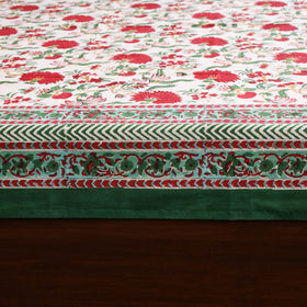 White - cotton single sanganeri bed sheet (90 x 60 in) 45