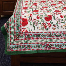 White - cotton single sanganeri bed sheet (90 x 60 in) 45