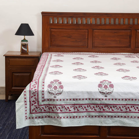 Cotton single sanganeri bed sheet (90 x 60 in) 45