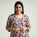  Block Print Cotton Straight Bagh Kurta for Women