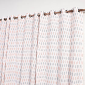 White - cotton window pochampally ikat curtain (5 x 3 feet)