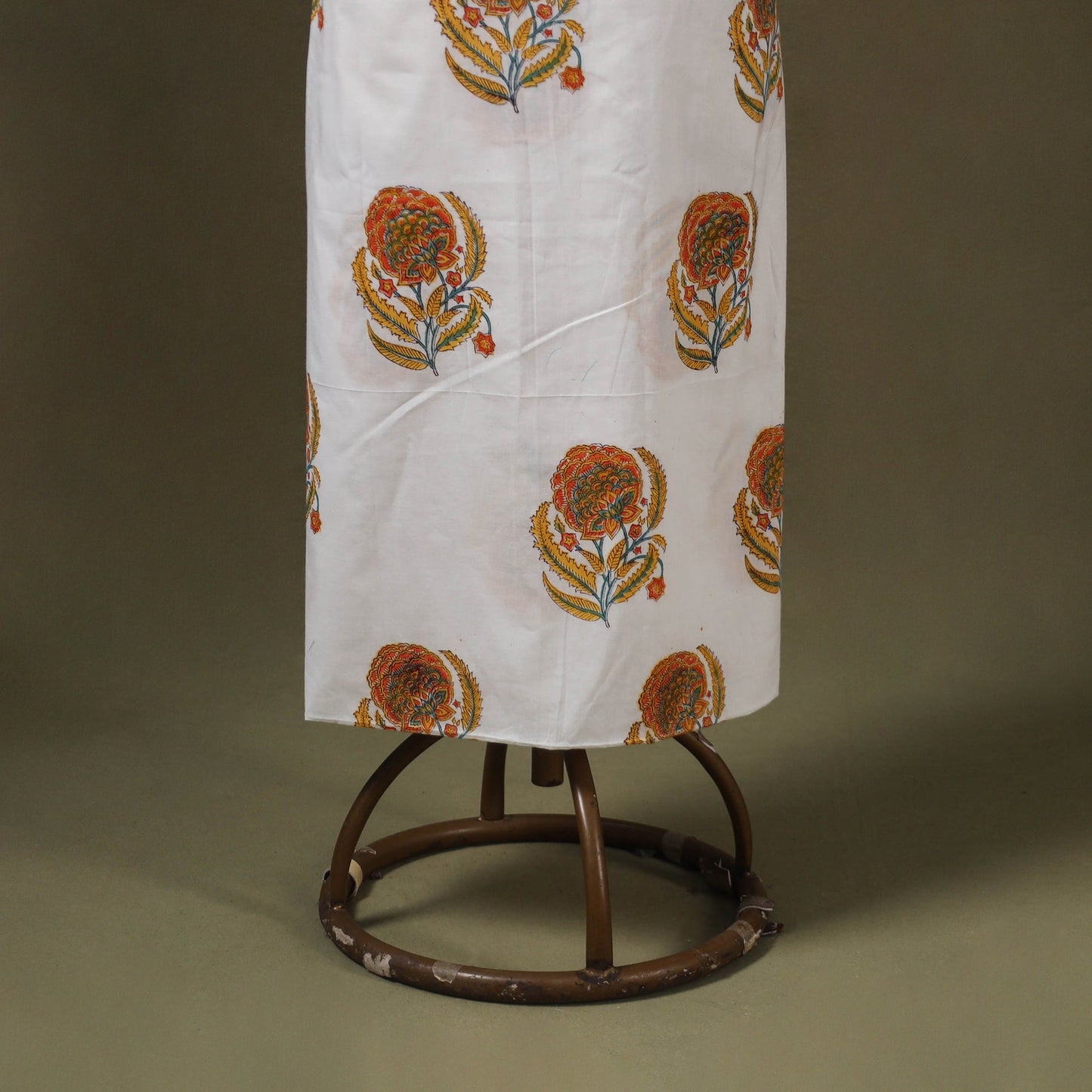 White - designer! Cotton unstitched dress material