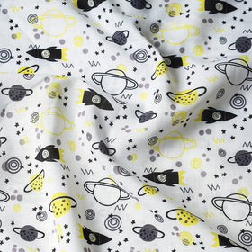 Buy White Digital Printing Linen Fabric Online at iTokri.com