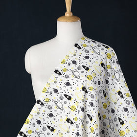 Buy White Digital Printing Linen Fabric Online at iTokri.com