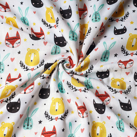  White Digital Printing Linen Fabric 