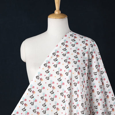 Buy White Digital Printing Linen Fabric Online at iTokri.com