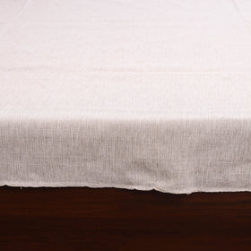 White - double handloom cotton bed sheet (108 x 90 in) 25