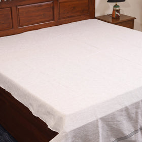 White - double handloom cotton bed sheet (108 x 90 in) 25