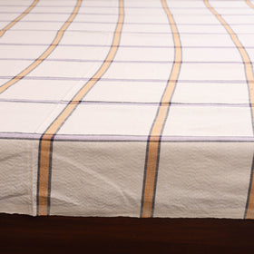 White - double handloom cotton bed sheet (108 x 90 in) 61