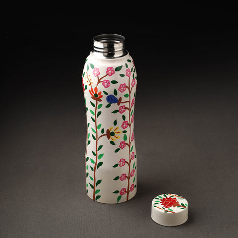  Floral Handpainted Enamelware Stainless Steel Water Bottle 