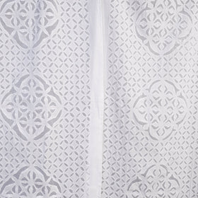 Flower Cutwork Cotton Barmer Applique Window Curtain