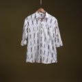 White - full sleeve cotton men pochampally ikat shirt 04
