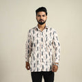 Buy White Full Sleeve Men Cotton Pochampally Ikat Shirt