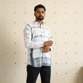 Buy Full Sleeve Tie & Dye Cotton Men Shibori Shirt