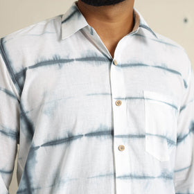 Buy Full Sleeve Tie & Dye Cotton Men Shibori Shirt