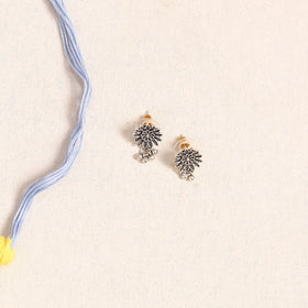 White - german silver fabart necklace set 15 - handcrafted