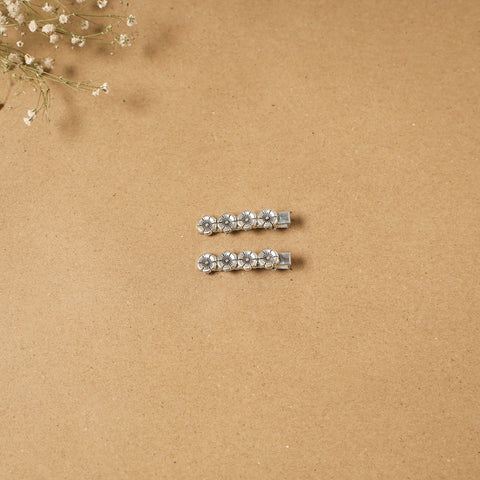 German silver hair clip (set of 2) 02 - handcrafted