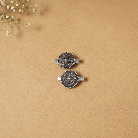 German silver hair clip (set of 2) 04 - handcrafted