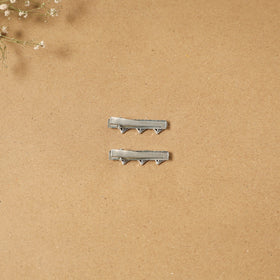 German silver hair clip (set of 2) 06 - handcrafted