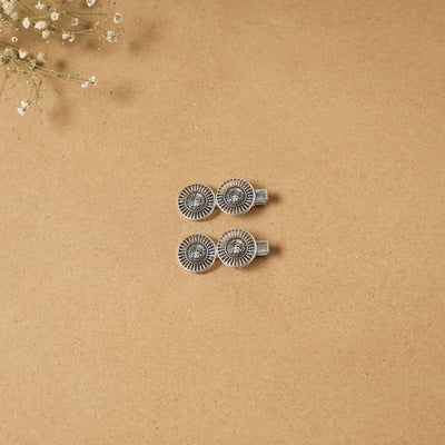 German silver hair clip (set of 2) 08 - handcrafted