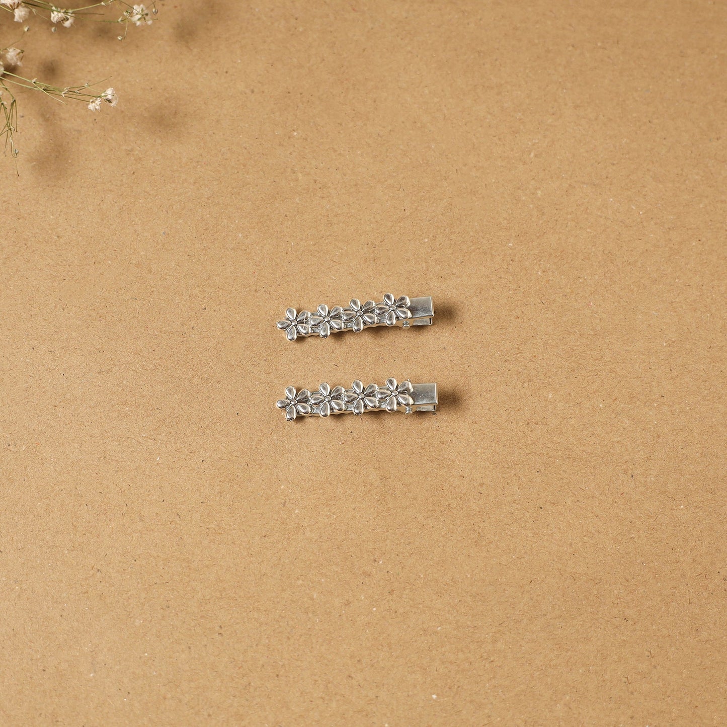 German silver hair clip (set of 2) 09 - handcrafted