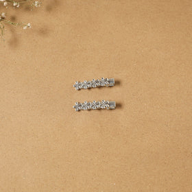 German silver hair clip (set of 2) 09 - handcrafted