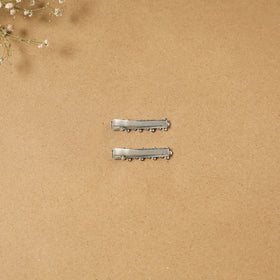 German silver hair clip (set of 2) 09 - handcrafted