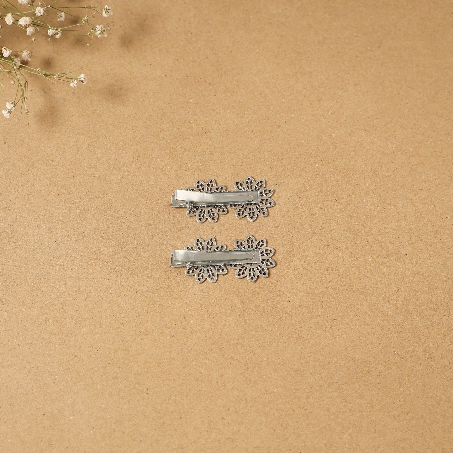 German silver hair clip (set of 2) 10 - handcrafted