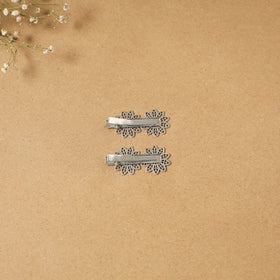 German silver hair clip (set of 2) 10 - handcrafted