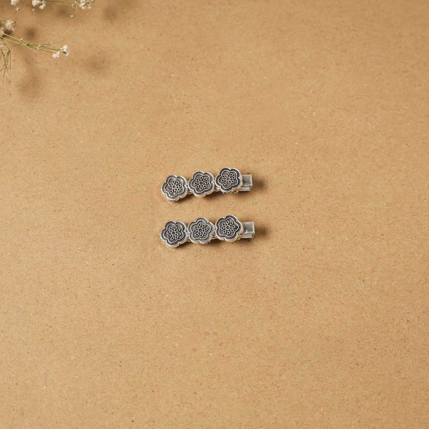 German silver hair clip (set of 2) 11 - handcrafted